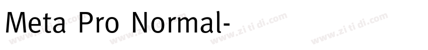 Meta Pro Normal字体转换